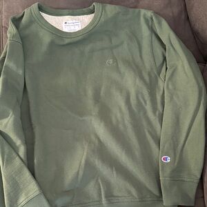 Champion Men's Olive Crewneck Sweater